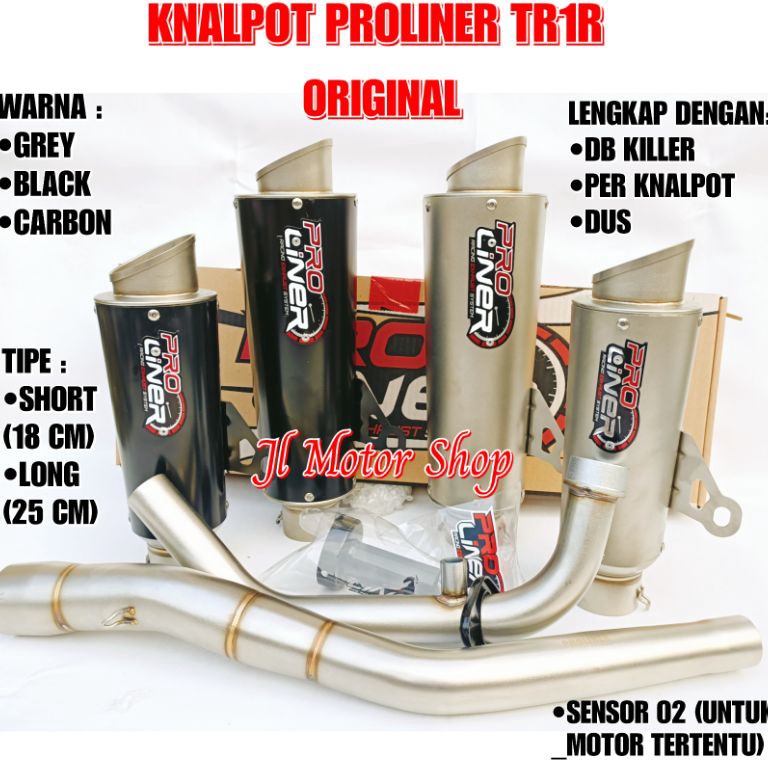 Terbaik KNALPOT PRO LINER PROLINER TR1 TR 1 R R15 V3 V4 VVA CBR15 CB15 VIXION SONIC SATRIA FU GSX SU
