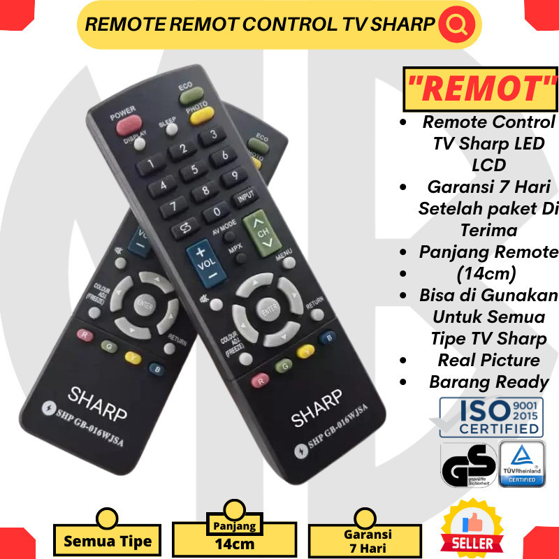 Remote Remot TV Sharp Aquos Analog Digital LED LCD Plasma