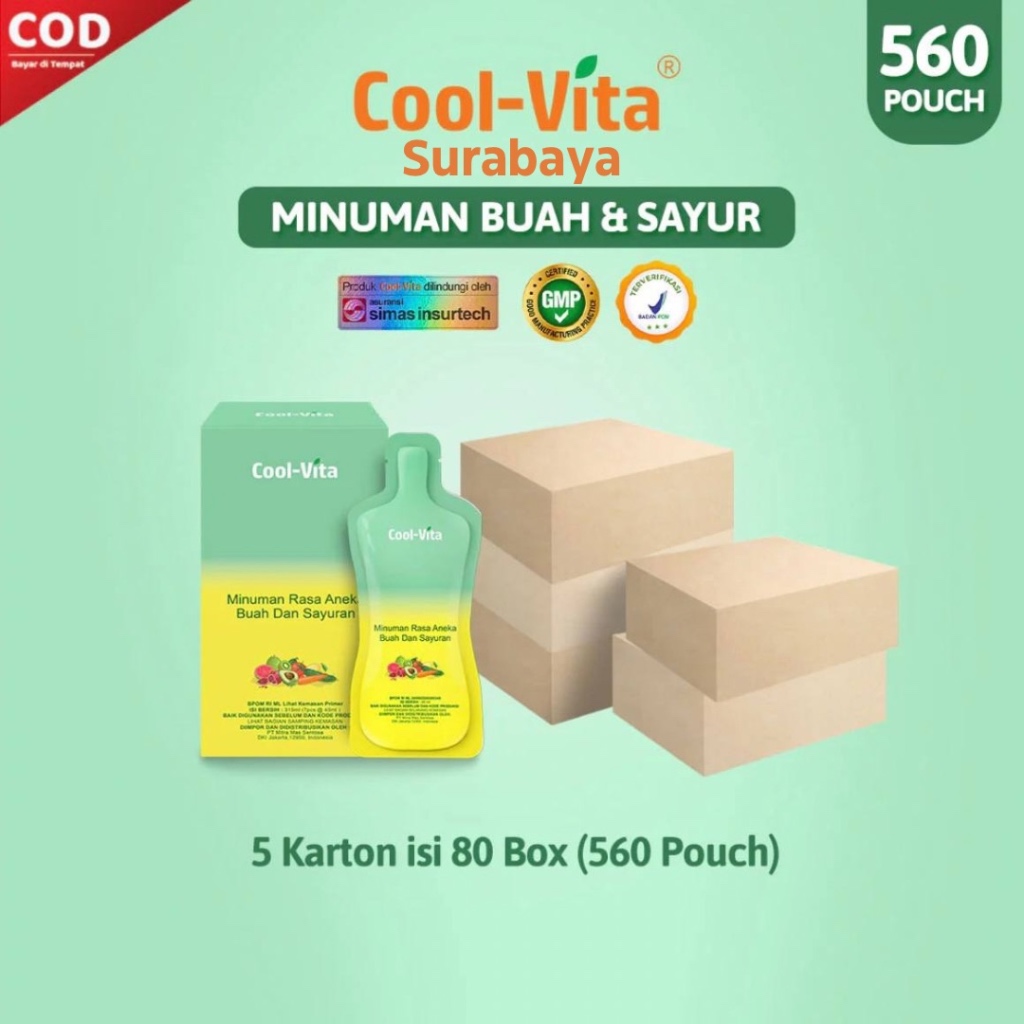 

[5 Dus - 80 Box] Coolvita Minuman Rasa Buah dan Sayuran