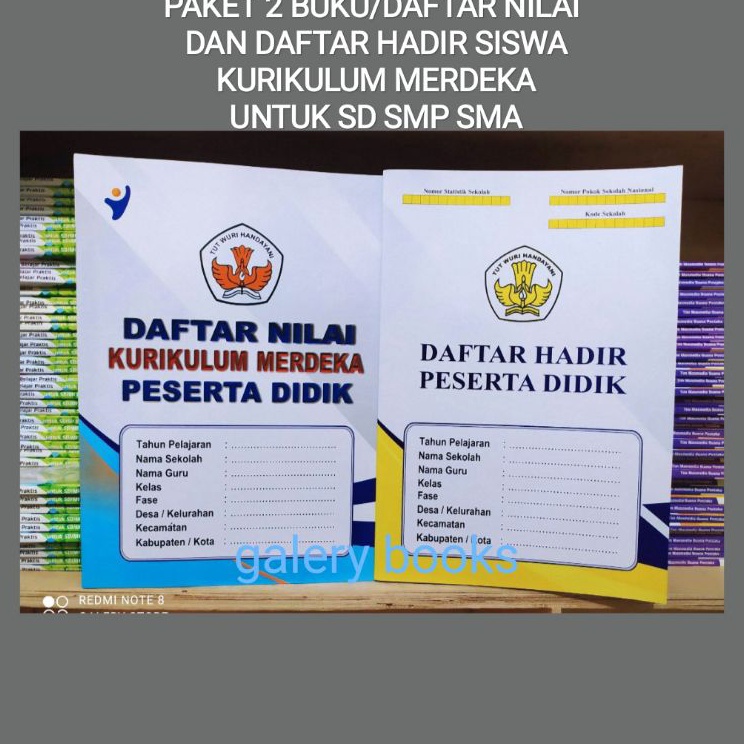 

Baru Laris Paket 2 Buku Daftar Nilai Dan Dafar hadir siswa Kurikulum Merdeka jengjang SD SMP SMAkertas berwara