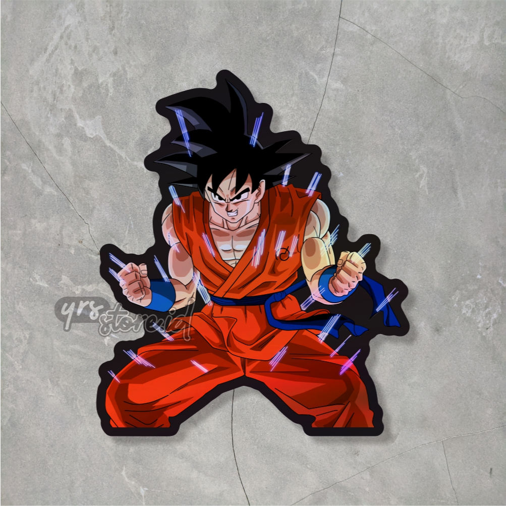 

Sticker Anime Dragon Ball Goku Hologram Ukuran +- 7 x 6 cm sticker Waterproof Anti Air