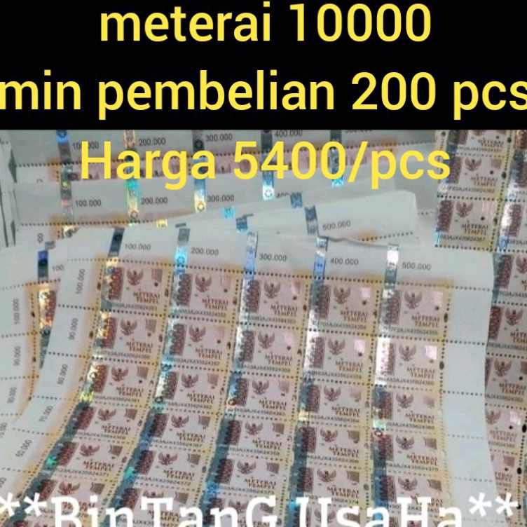 

Kejar Promo meterai 1 minimal pembelian 2 pcs