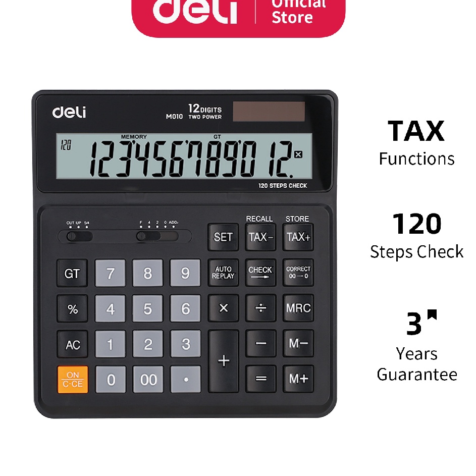 

Kirim Cepat Deli Kalkultator 12 Digit Tampilan layar LCD lebar bekualitas tinggi Garansi 3 Tahun EM12