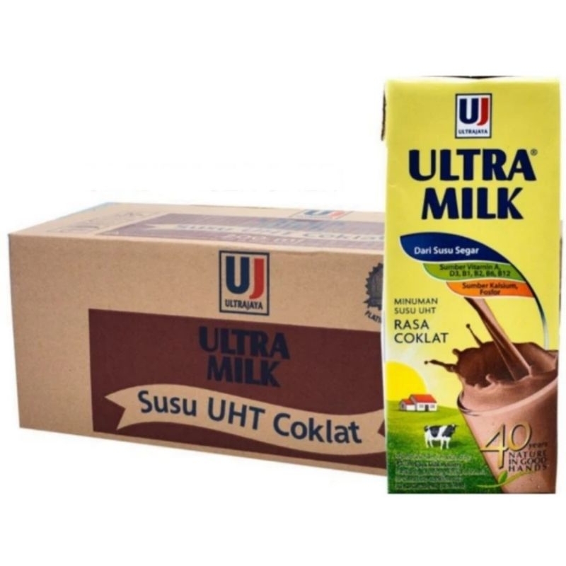 

Ultra Milk UHT Cokelat 250ml 1 karton