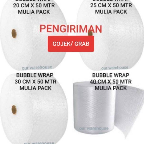 

Kejar Harga GOJEK GRAB Bubble Wrap Mulia Plastik Biru uk 2cm 25cm 3cm panjang 5mtr