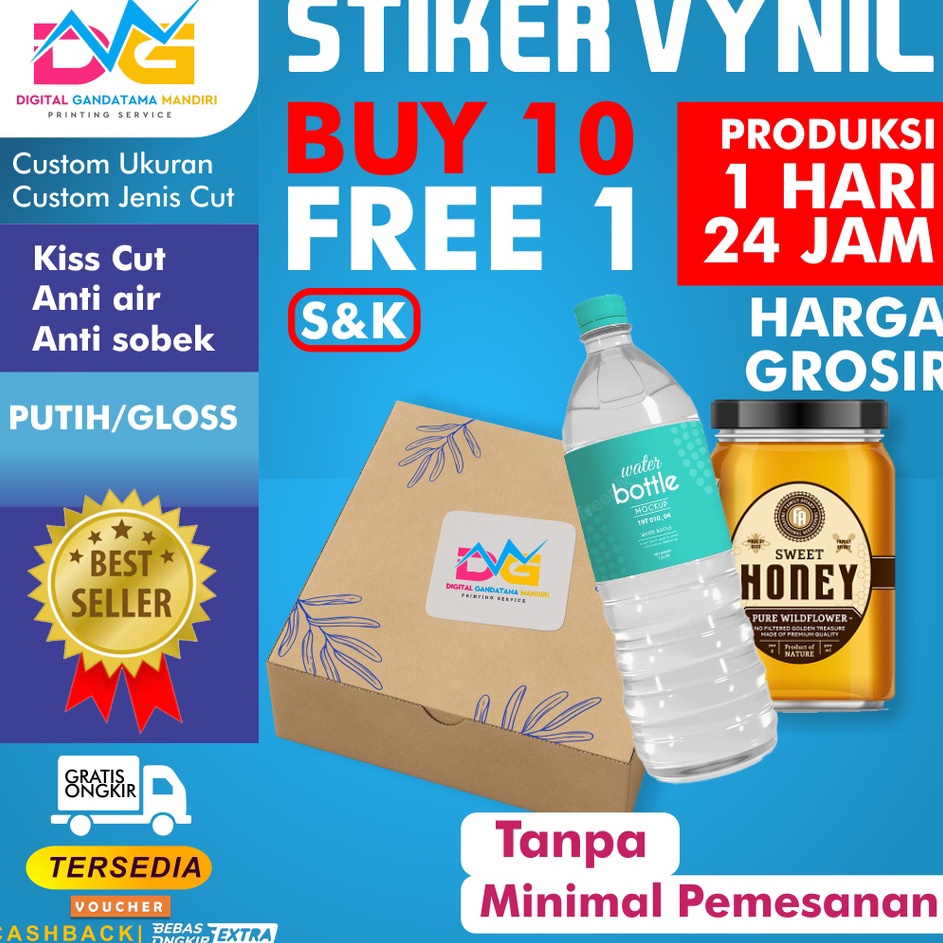 

Super Untung CETAK STIKER VYNIL A3 PRINT CUT