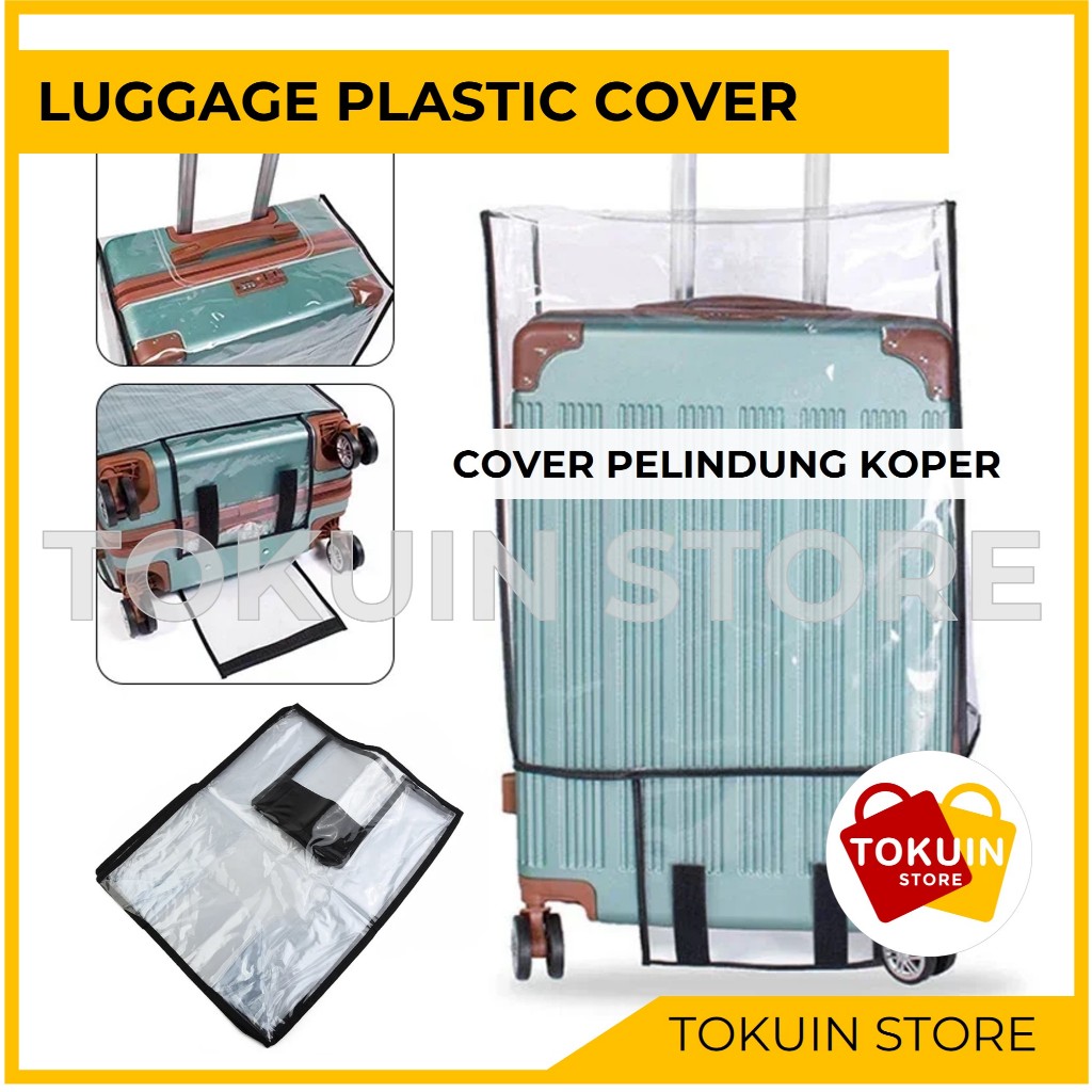 Sarung Pelindung Koper Luggage Cover Plastik Koper Transparan 20 22 24 26 28 inch