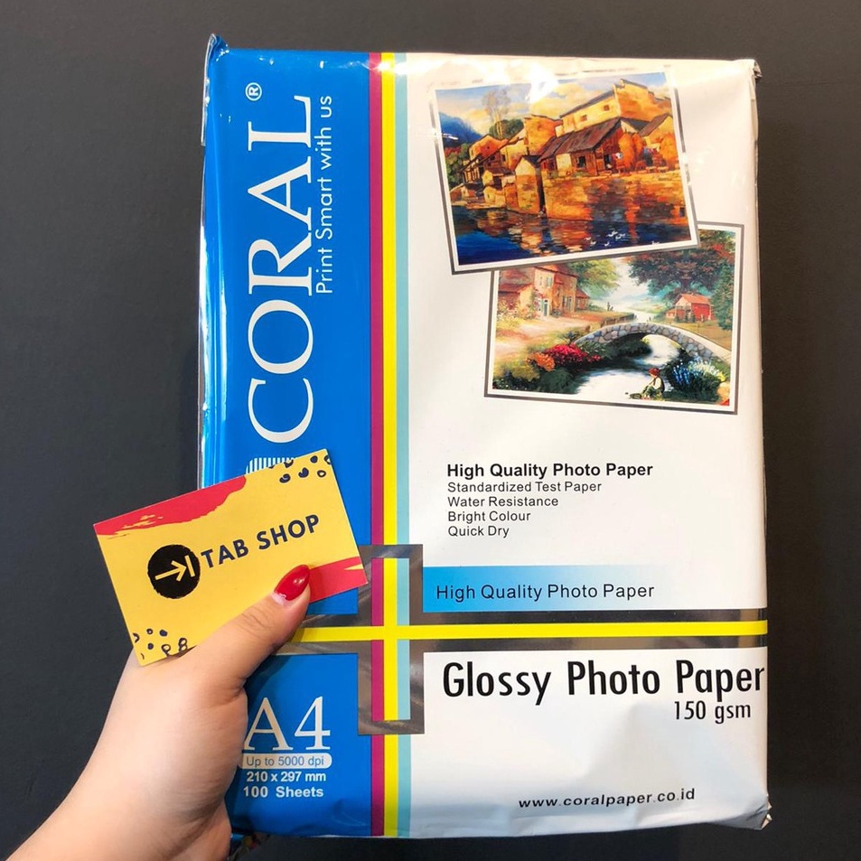 

Seller TAB SHOP CORAL GLOSSY PHOTOPAPER A4 15 GSM 1 SHEETS KES FOTO mengkilap A4 15 GSM 1 SHEETS