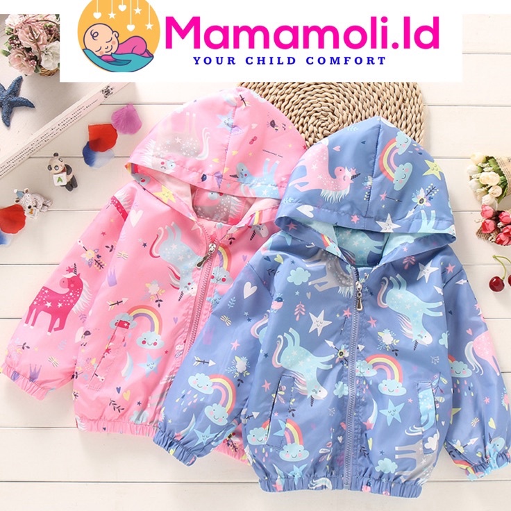 Hadir Terheboh  Jaket Anak Perempuan  Jaket Anak parasut Anti Angin Air  Jaket Hoodie Anak Perempuan