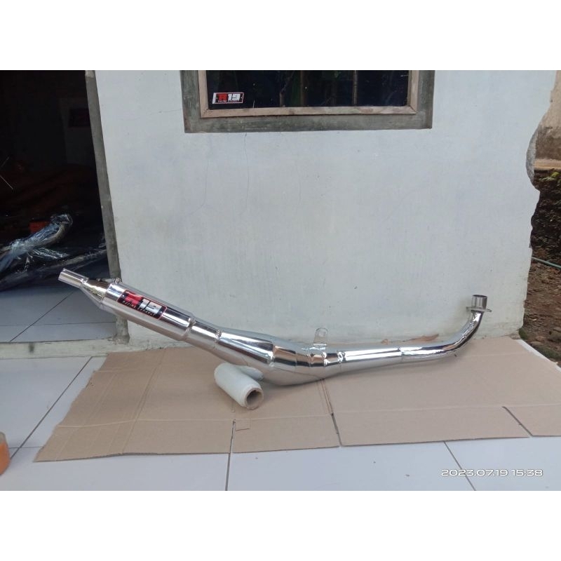 KNALPOT FIZ R FIZR DOT TELLO V3V FULL CHROME ORIGINAL R19