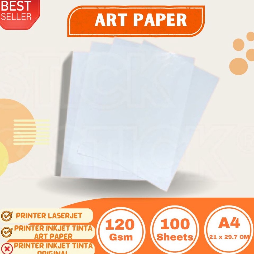 

Super Sale Art Paper 12 gsm A4 isi 1 Lbr Kes Glossy