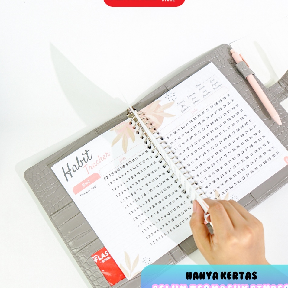 

Loose Leaf Habit Tracker Buku Catatan Kebiasaan