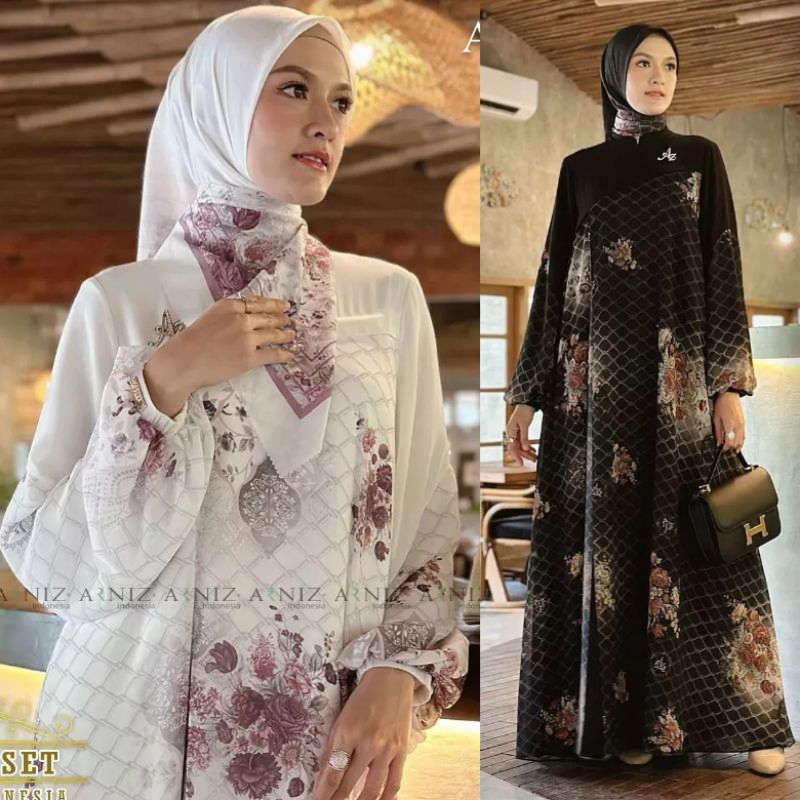 Ladya Dress Set Jilbab By Arniz Collection Terbaru
