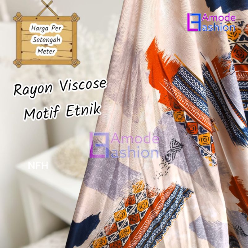 Kain Rayon Viscose Motif Etnik