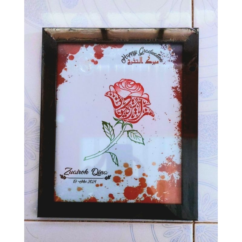 KADO WISUDA FRAME KALIGRAFI NAMA KARAKTER CUSTOM