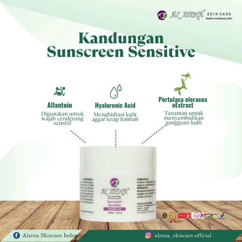 TERLARIS  ALZENA SKINCARE ORI | DAY CREAM SUNSCREEN SENSITIVE
