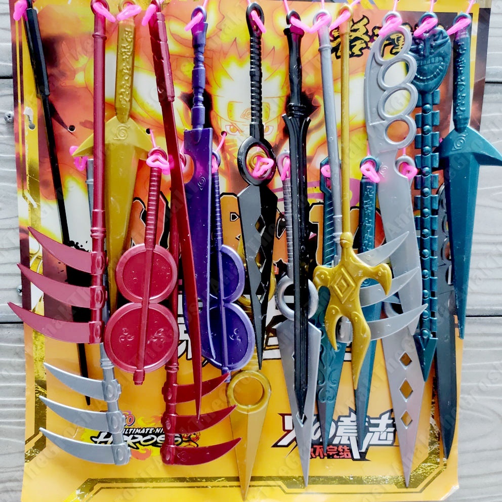 TGA Senjata Ninja Naruto Sasuke RANDOM Mainan Pedang Kusanagi Kunai Akatsuki