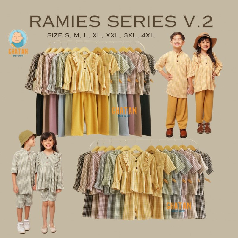 Tobeli Kids Ramies Set V.1 & V.2 Anak Perempuan Dan Laki-laki - Baju Lebaran Anak
