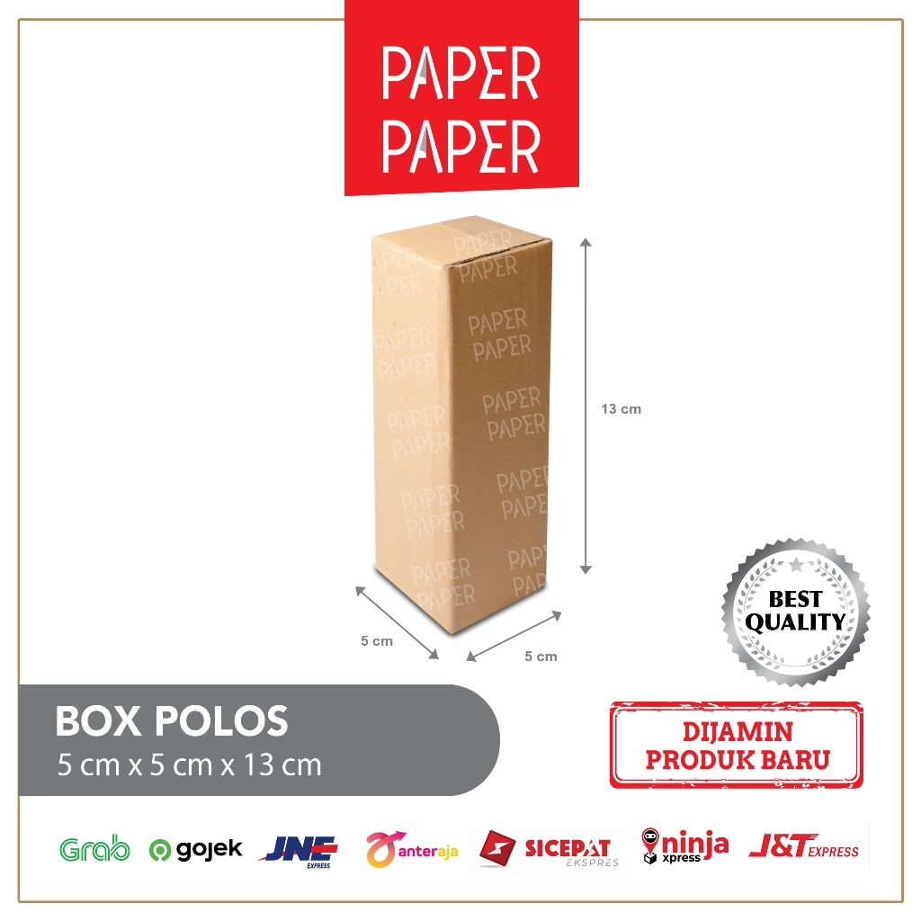 

Kardus Box Karton 5X5X13 Polos - Baru - Murah