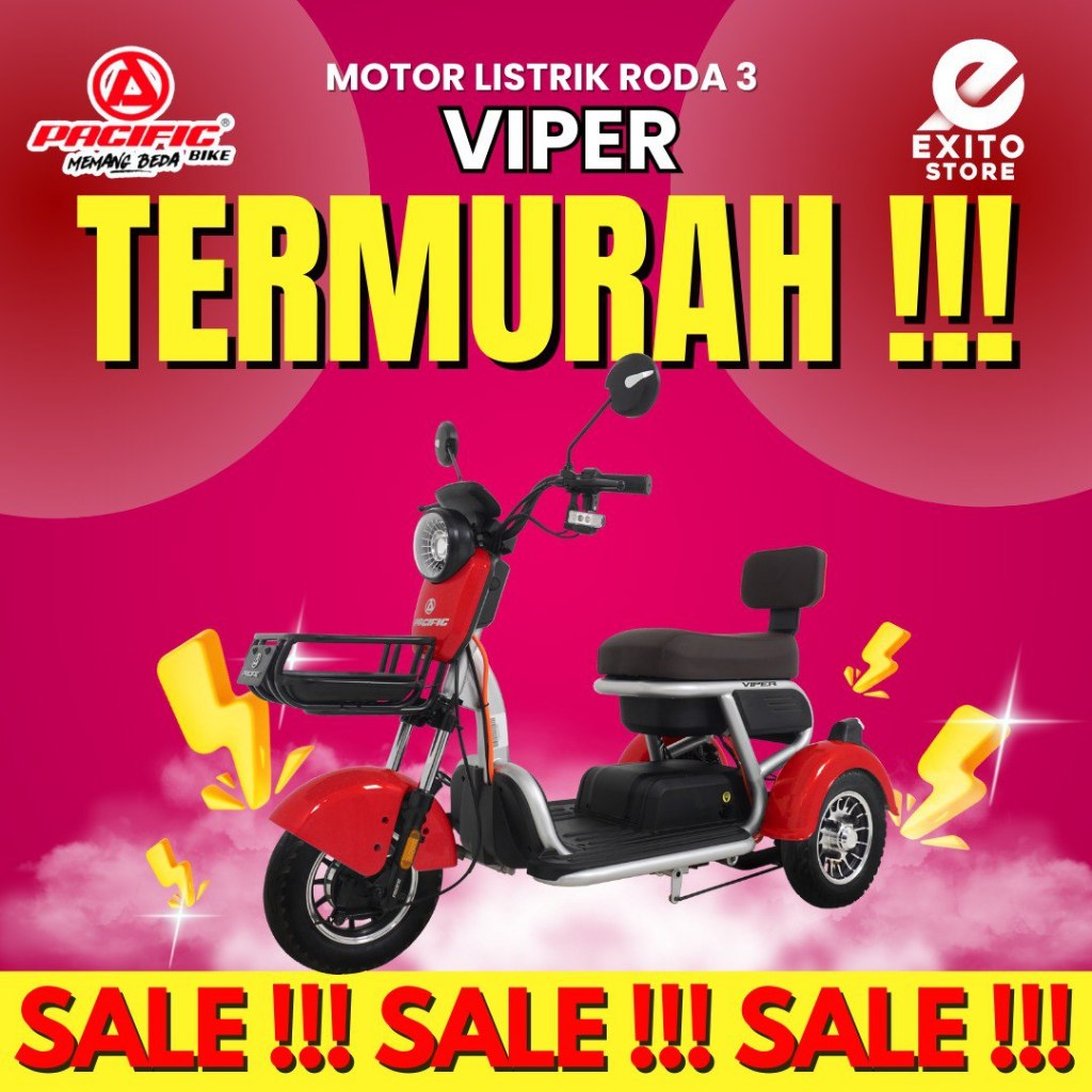 Pacific Sepeda Motor Listrik VIPER roda 3