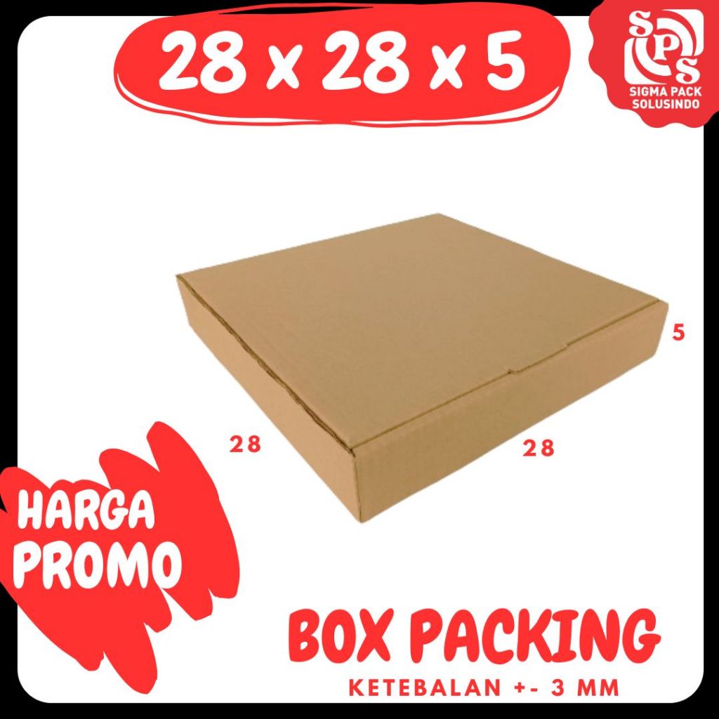 

Box 28x28x5 LD Coklat Kardus Pizza | Kotak Makanan | Box Baju | Tempat Jersey | Zigma Pack Hampers