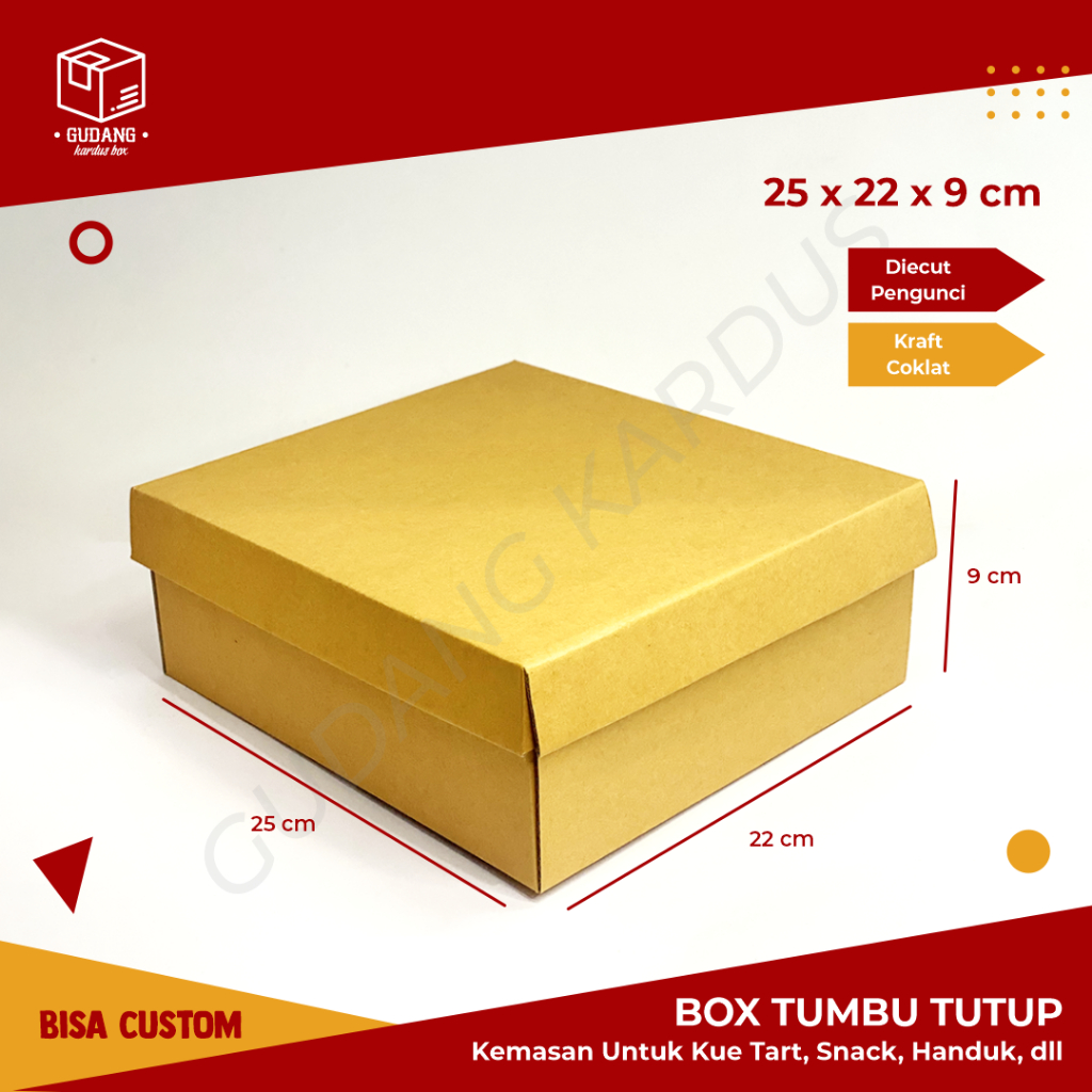 

Box Tumbu Tutup - Uk. 25,5 x 22,5 x 9 cm) (Set Top/Bottom) ( Set top/bot heebe) Karton/Polos/Kardus/Hampers/KueTart/GiftBox/tart/boneka/gift/roti/bakery/pelangi