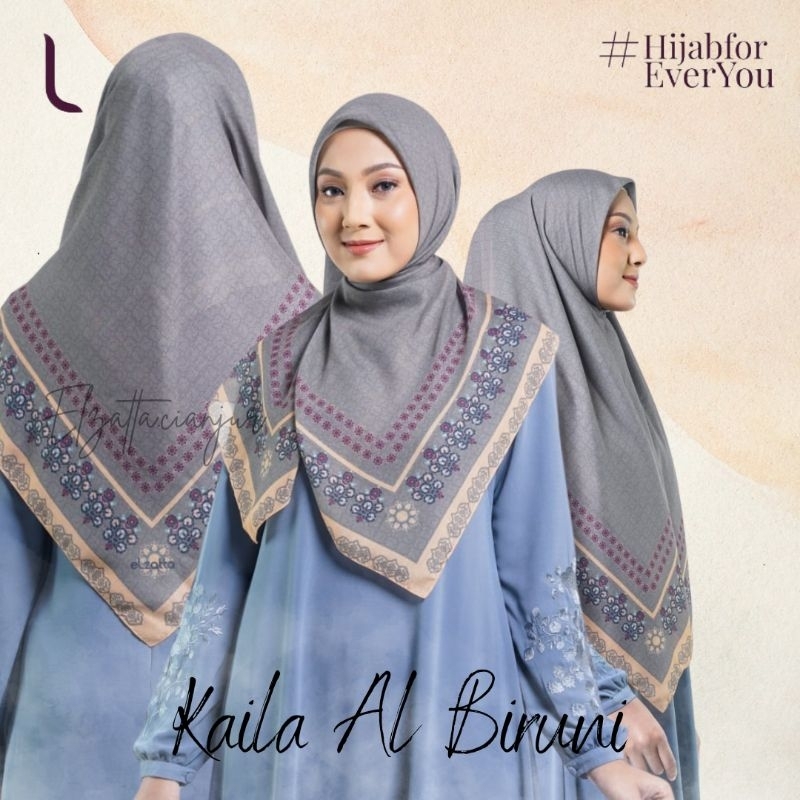 ELZATTA HIJAB SEGI EMPAT KAILA AL BIRUNI BAHAN VOAL  LIZA SCARF PREMIUM KERUDUNG JILBAB ELZATTA SEGI