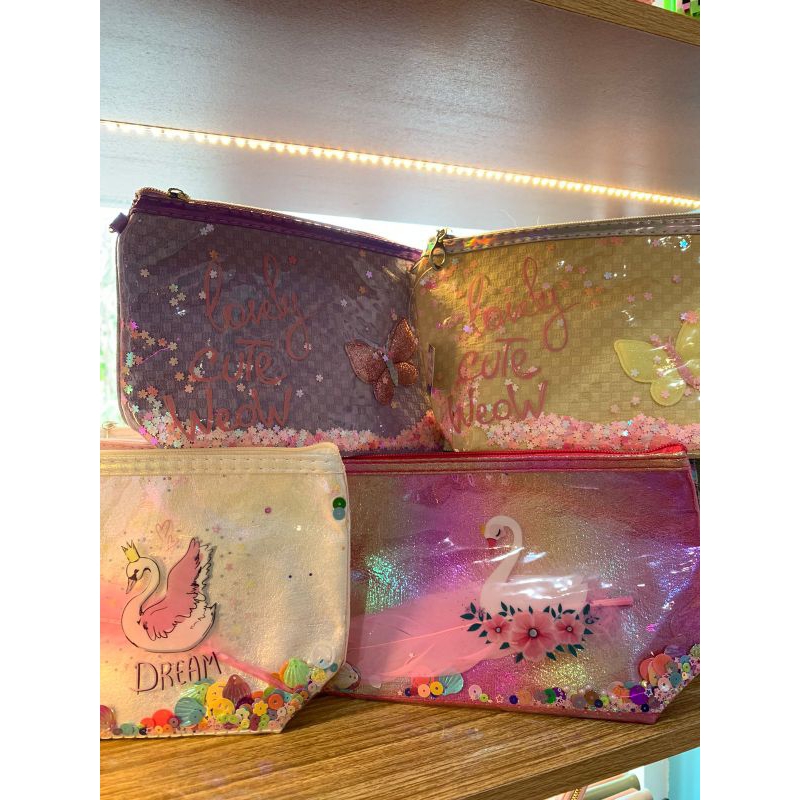 POUCH MAKE UP Tas Kosmetik Tempat Skincare Hologram