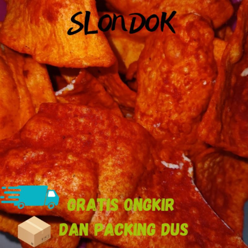 

Kerupuk selondok balado 250gr, selondok balado pedas manis