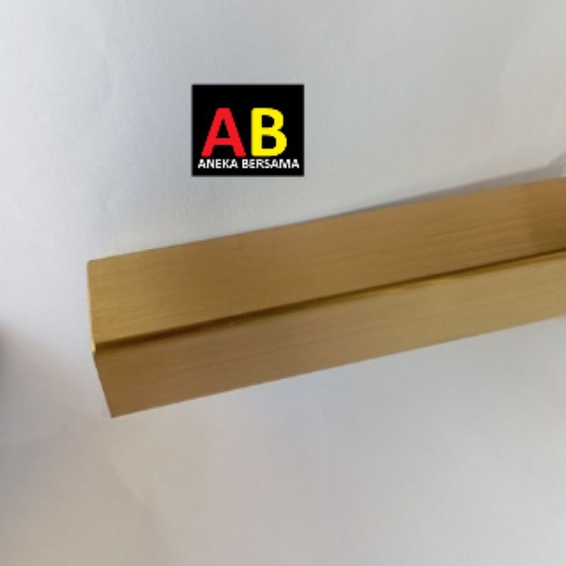 Hollow Stainless Steel Gold Hairline 2cm x 2cm Panjang 3m