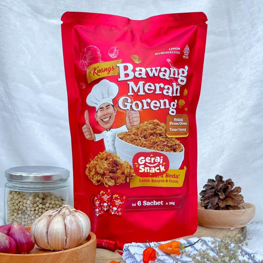 

Kuangs Bawang Merah Goreng Lebih Renyah Dan Gurih Melalui Proses Oven Tanpa Tepung 120 g