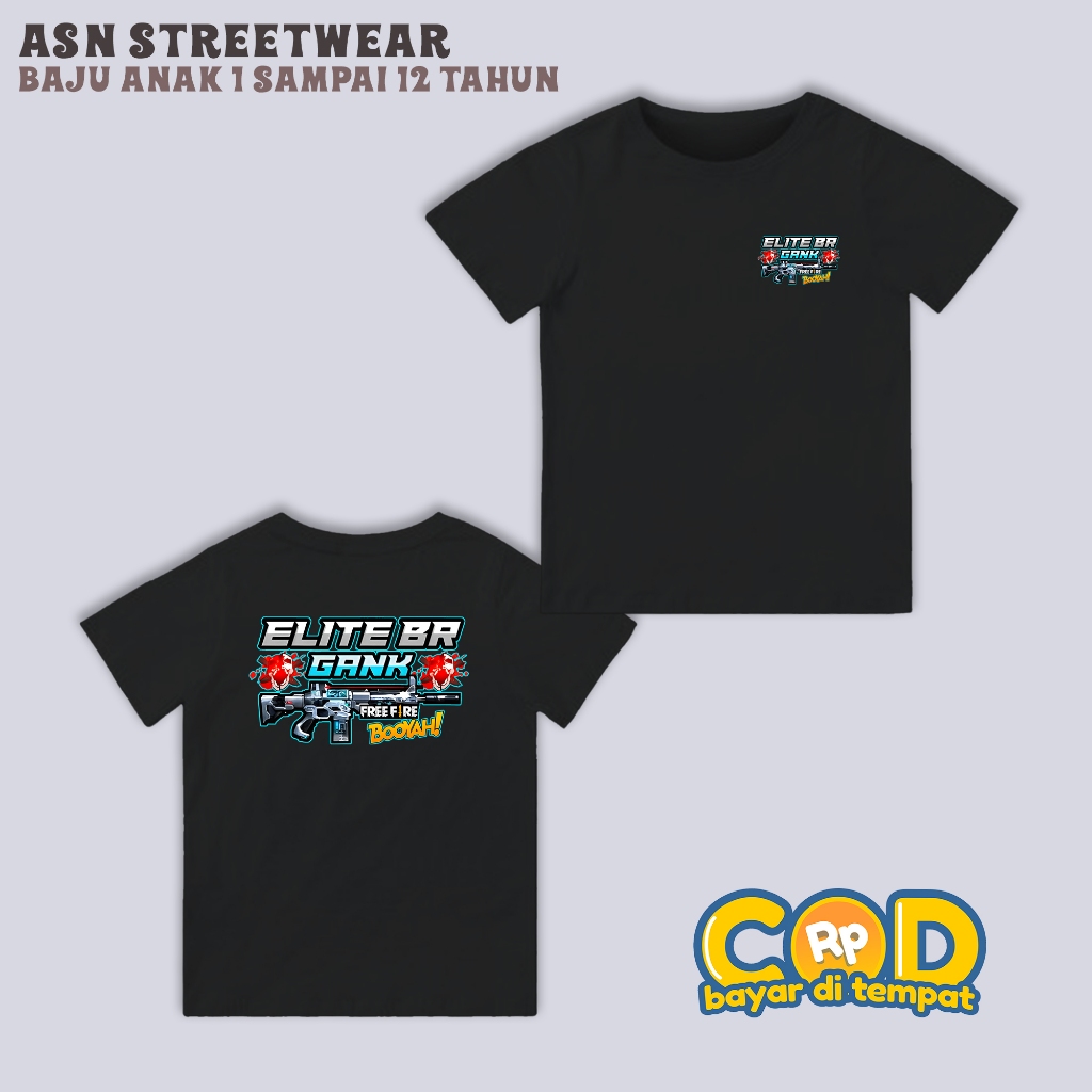 KAOS ANAK ELITE BR GANK SCAR TITAN - KAOS PREMIUM - BAJU UNTUK ANAK COWOK CEWEK - BAJU DISTRO - BAJU