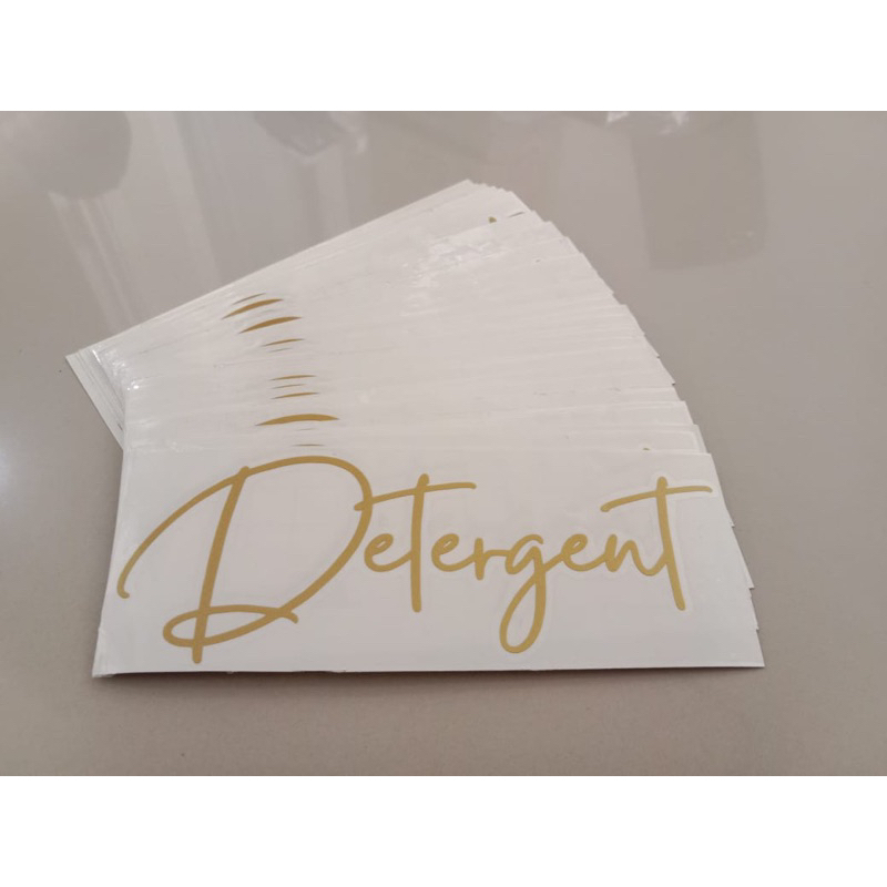 STIKER SAJA HARGA PER PCS . label laundry botol refill tempat sabun cair