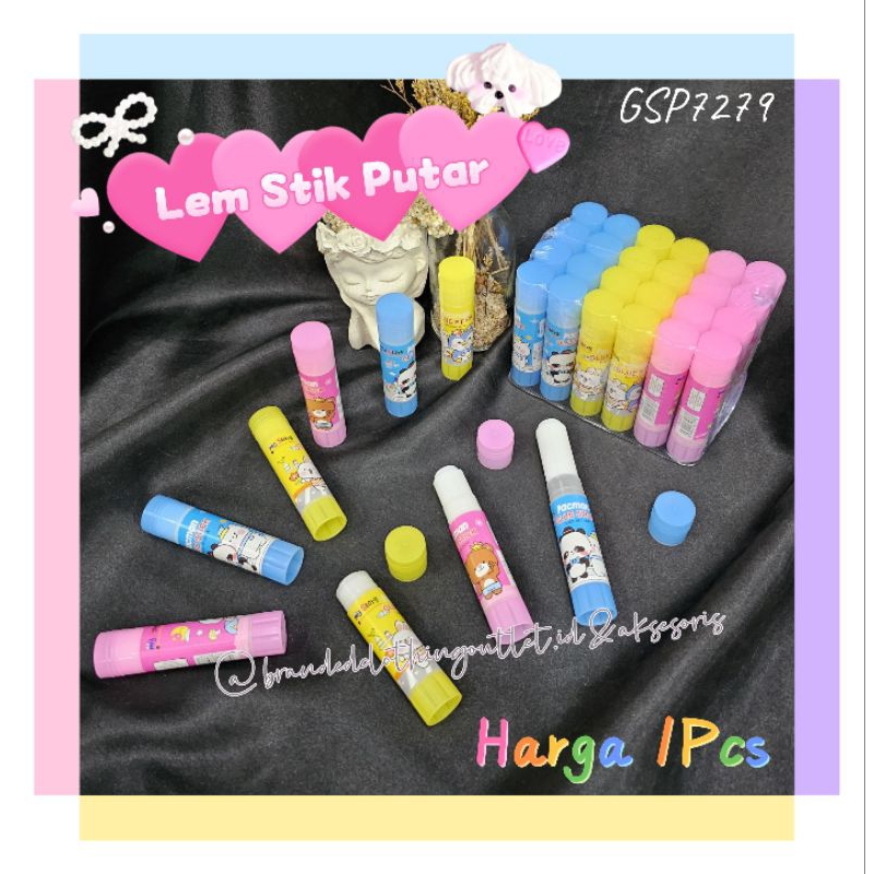 

LEM STIK FANCY 10GR IMPORT / LEM KERTAS BATANG PUTAR / PEREKAT KERTAS KOREAN STYLE / CUTE GLUE STICK / GPS7279