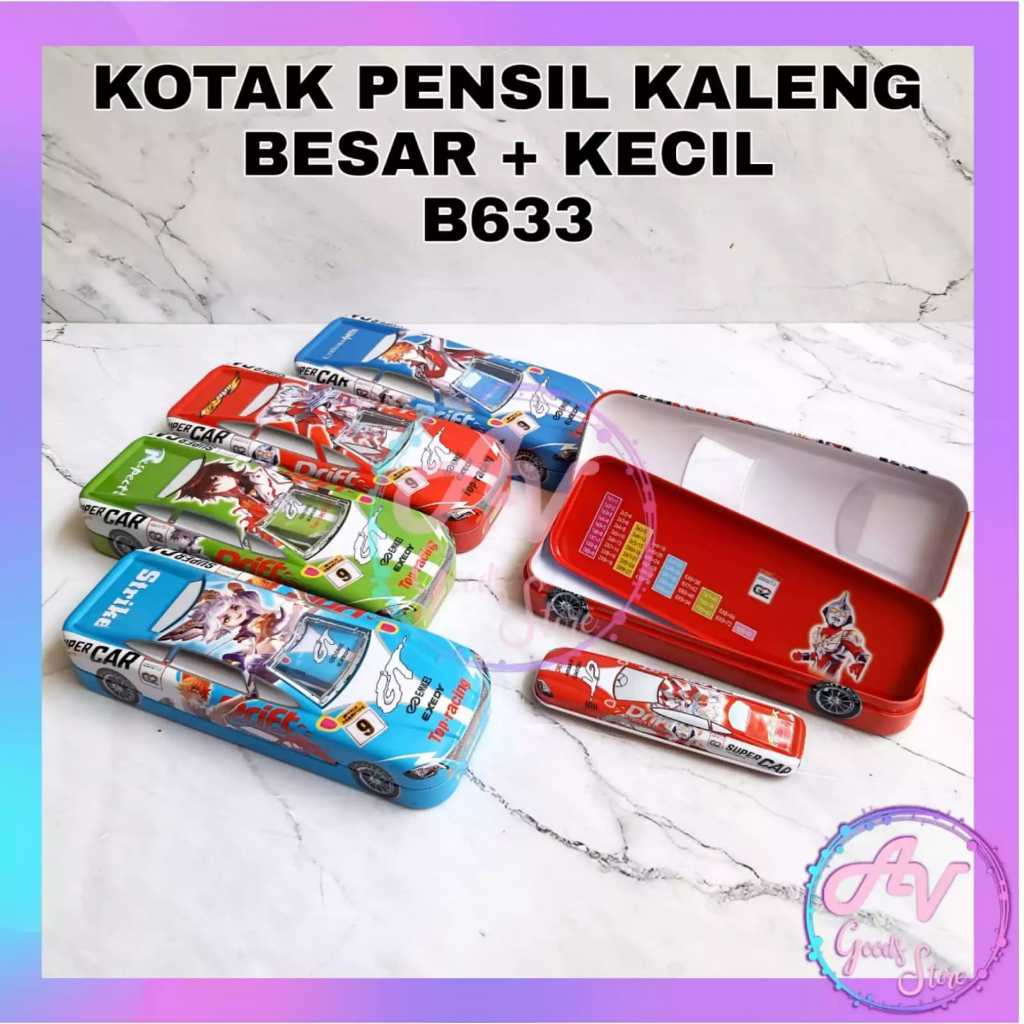 

Kotak Pensil Kaleng Mobil Biasa 2 susun 7x20 / Tempat Pensil / Pencil Case/Tepak