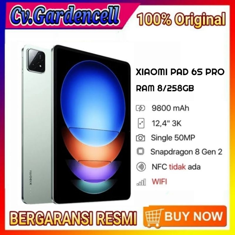 Xiaomi Pad 6s Pro Ram 8/256gb Garansi Resmi