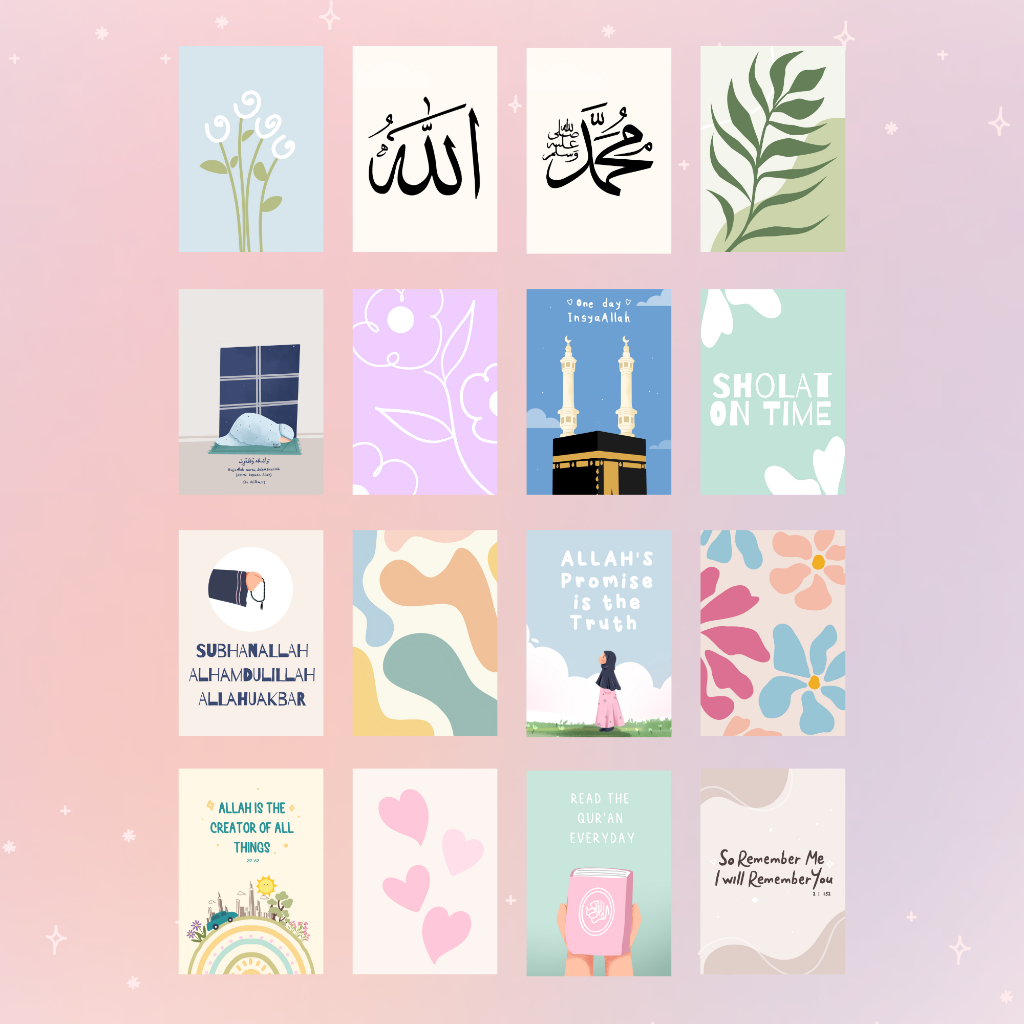 

Poster Dinding Muslimah Latifanie Aesthetic Girl Pastel Series Dekorasi Poster Kamar Aesthetic Retro (16 lembar)