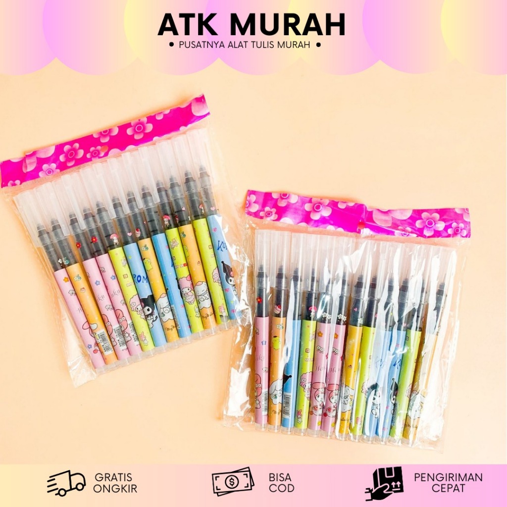 

PEN GEL KARAKTER PGK-1280 GLOW MARBLE SANRIO BOLPEN PEN PENA CINAMOROLL KUROMI MELODY COD