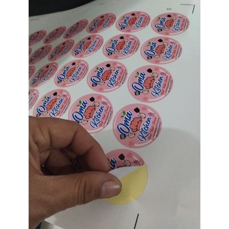

sticker print label A3 stiker kromo murah
