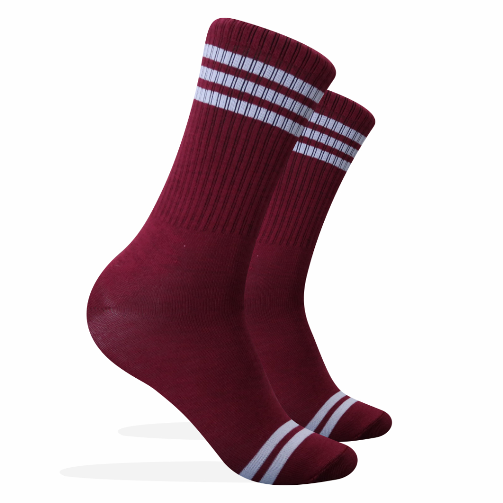 Kaos Kaki Oldschool - Kaos Kaki Skate - Motif Garis G35 - 4LAYER BENANG