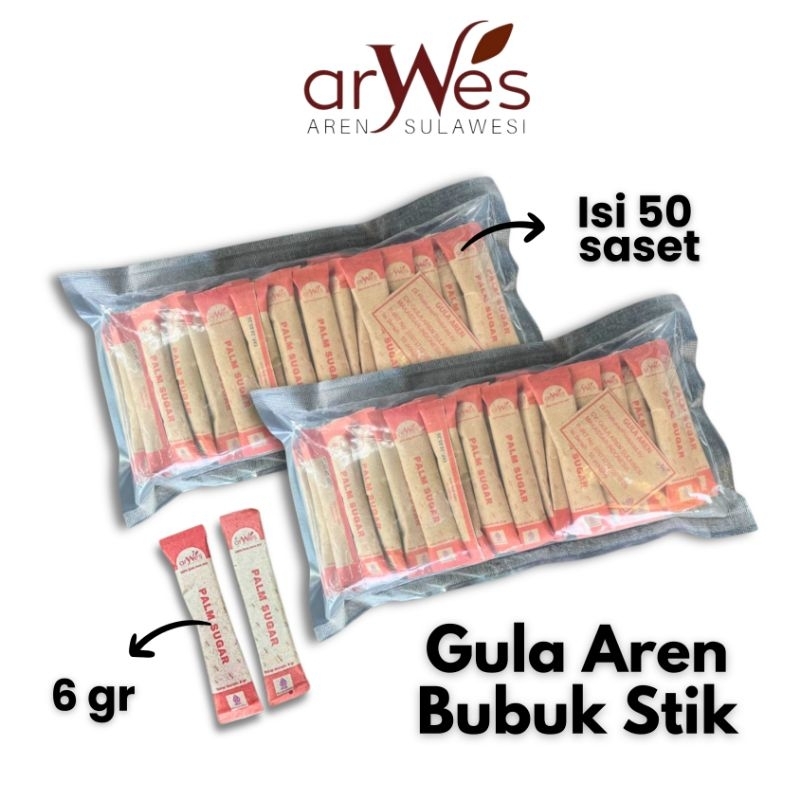 

Gula Aren Stick 1 Pack Isi 50 Stick @6 gram
