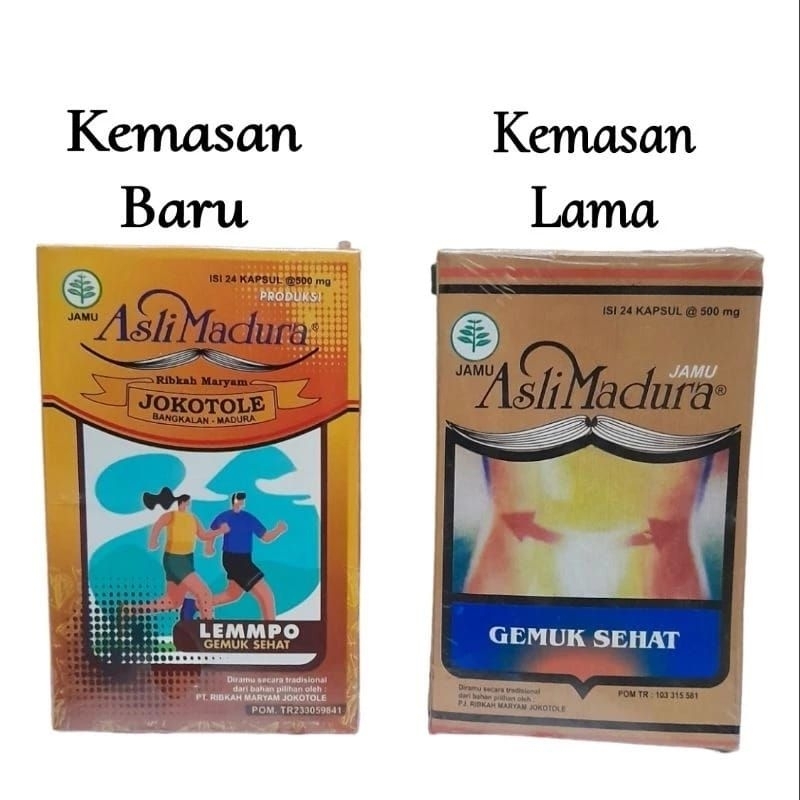 Jamu Gemuk Sehat 24 Kapsul Jokotole Asli Madura