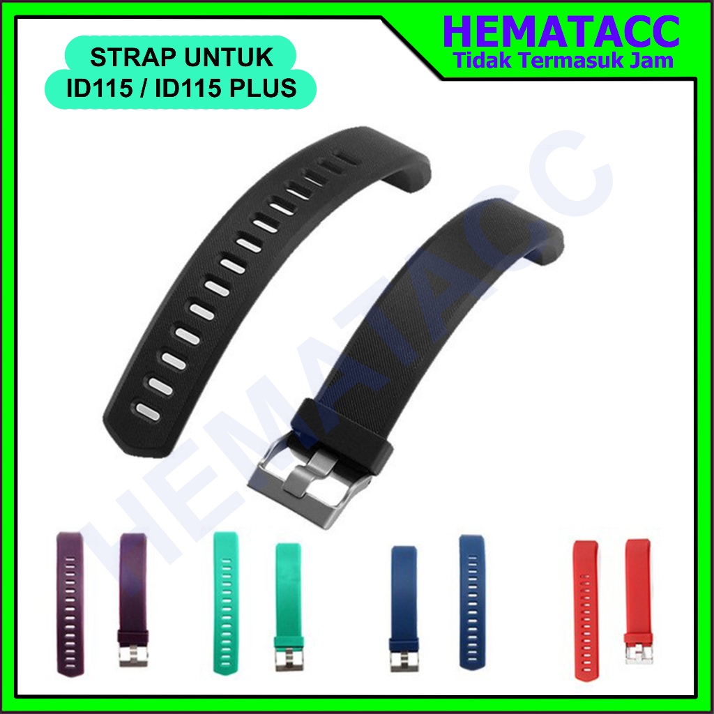Tali Jam Berlubang Strap Smartwatch 115 Plus / ID115 / Vyatta Fitme Lite / B11 Smartband Hematacc