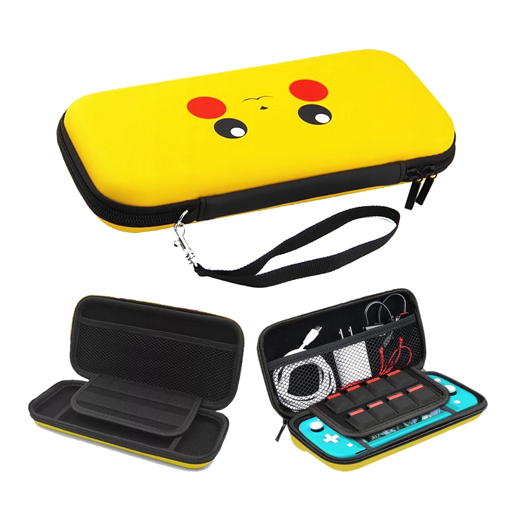 Case Nintendo Switch OLED Pikachu Tas Game Nitendo Airfoam Travel Bag Casing Hard Pouch Dompet