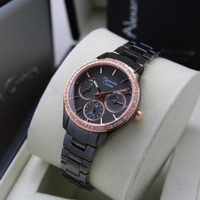 ORIGINAL Jam Tangan Wanita Alexandre Christie AC 2A66 / AC2A66 Garansi 1 Tahun - Stainless Steel