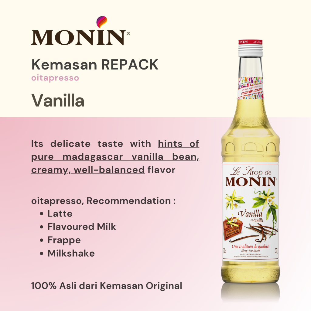 

REPACK - Monin Vanilla Syrup [100] g