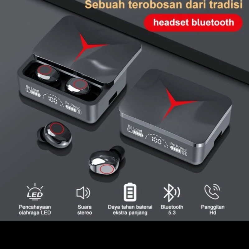 [WS] M90 TWS GAMING Headset Bluetooth v5.3 Pro HD Led Display