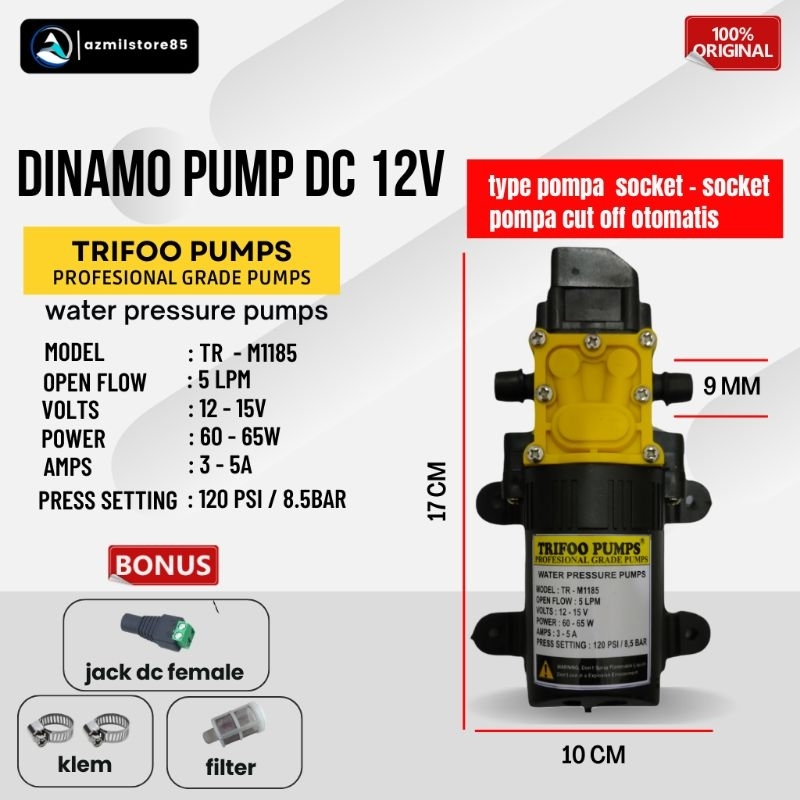 DINAMO PUMP DC 12 V POMPA AIR CUCI MOTOR