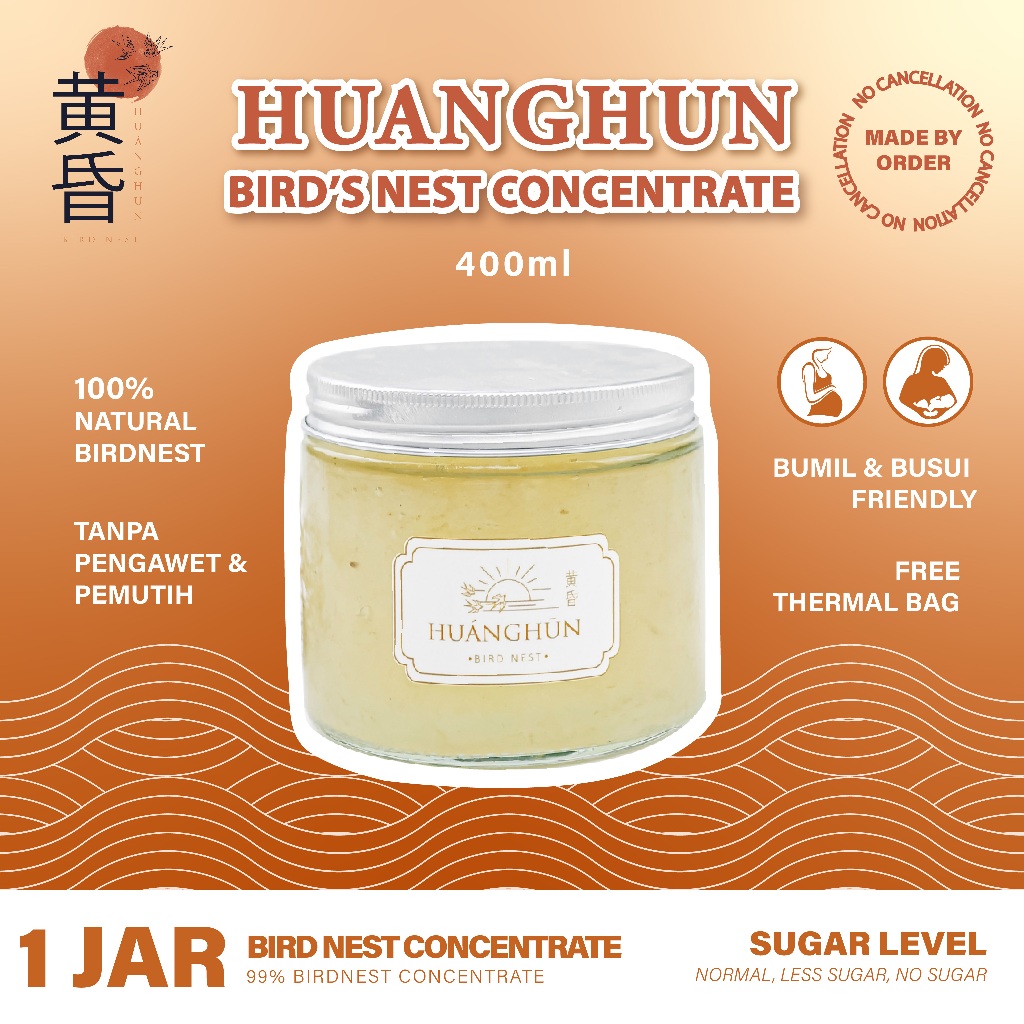 

Birdnest Konsentrat (konsentrasi 99%) /Sarang Burung Walet Natural - Huanghun Birdnest