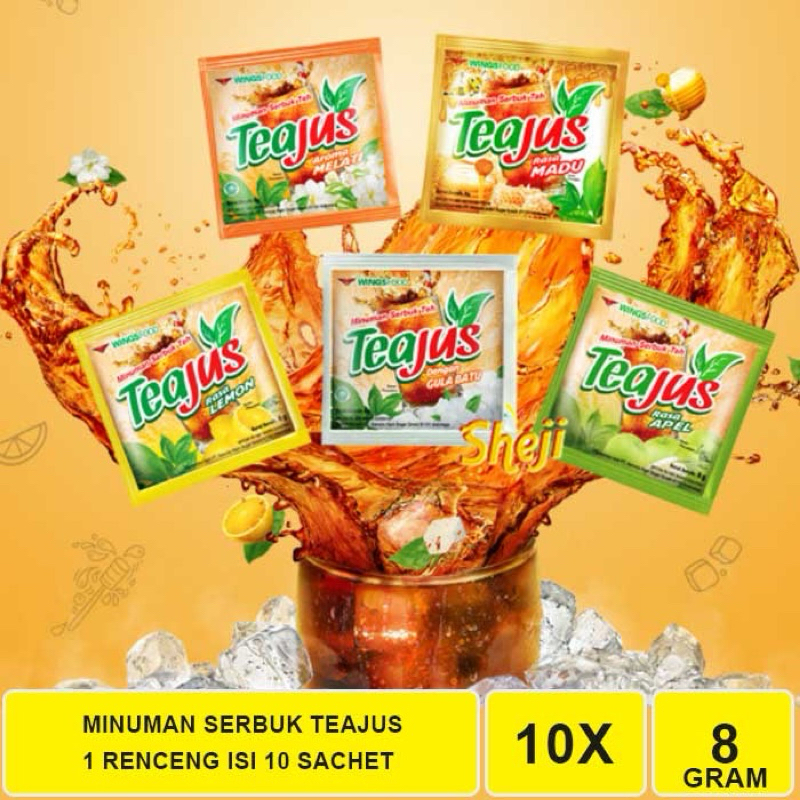 

TEA JUS MINUMAN SERBUK TEH ANEKA RASA (1 RENCENG ISI 10 SACHET)